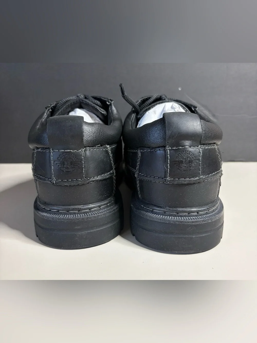 Dockers Black Men's Leather Derby Oxfords